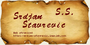 Srđan Stavrević vizit kartica